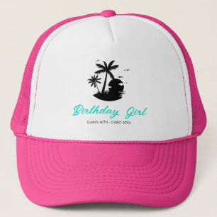 Gepersonaliseerd 20e 30e 40e 50e verjaardag meisje trucker pet