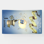 Gepersonaliseerd 21st de banenidee van de Birthday Spandoek (Horizontaal)