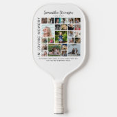 Gepersonaliseerd 24 Photo Collage Memorial Pickleball Paddle (Voorkant)