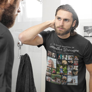 Gepersonaliseerd 24 Photo Collage Memorial T-shirt