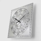 Gepersonaliseerd 25 uur Silver Wedding Jubileum Gi Vierkante Klok (Hoek)