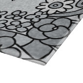 Gepersonaliseerd 25e Jubileum, zilveren bloemen Snijplank (Hoek)