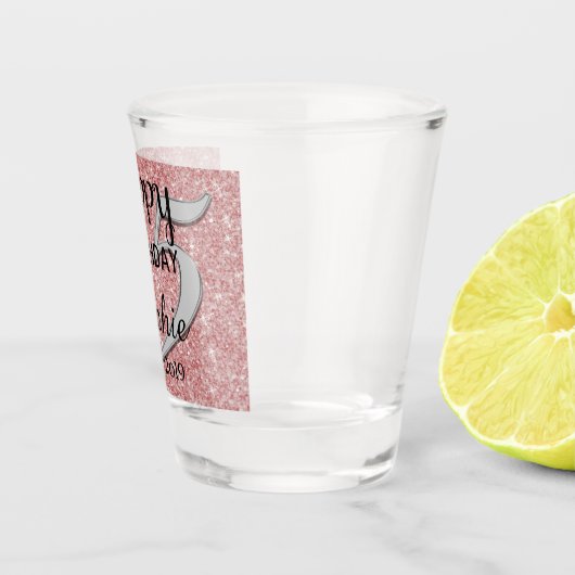 Gepersonaliseerd 25th Birthday Shot Glass Shot Glas (Rechts)