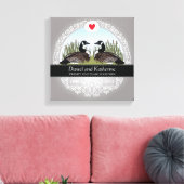 Gepersonaliseerd 25th Wedding Jubileum, ganzen Canvas Afdruk (Insitu (Woonkamer))