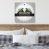 Gepersonaliseerd 25th Wedding Jubileum, ganzen Canvas Afdruk (Insitu (Slaapkamer))