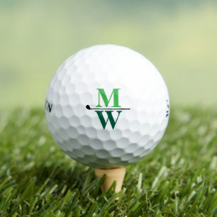 Gepersonaliseerd 2-Initialen groen monogram Golfballen