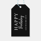 Gepersonaliseerd 2-kleuren "Happy Birthday" Cadeau Cadeaulabel (Achterkant)