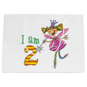 Gepersonaliseerd 2de verjaardag prinses feiry part groot cadeauzakje (Voorkant)