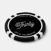 Gepersonaliseerd 30 Dertigste verjaardag Poker Chips (Enkel)