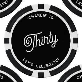 Gepersonaliseerd 30 Dertigste verjaardag Poker Chips