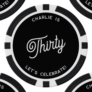 Gepersonaliseerd 30 Dertigste verjaardag Poker Chips