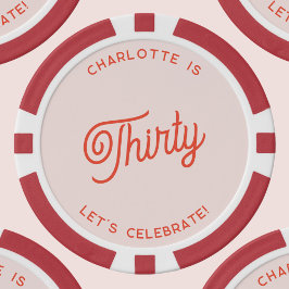 Gepersonaliseerd 30 Dertigste verjaardag Poker Chips