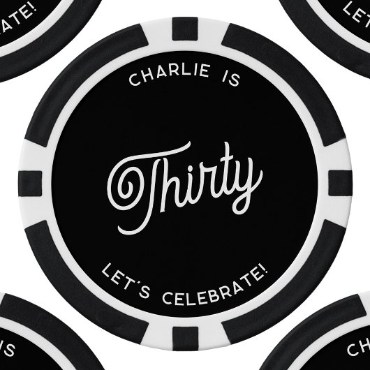 Gepersonaliseerd 30 Dertigste verjaardag Poker Chips