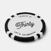 Gepersonaliseerd 30 Dertigste verjaardag Poker Chips (Enkel)