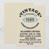 Gepersonaliseerd 30-jarig  verjaardagsfeest kaart (Voorkant / Achterkant)