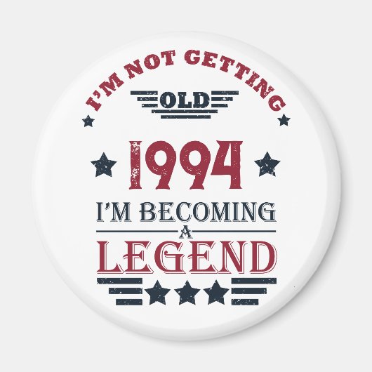 Gepersonaliseerd 30-jarig  verjaardagsfeest magneet (Voorkant)