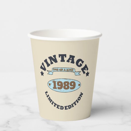 Gepersonaliseerd 30-jarig  verjaardagsfeest papieren bekers (Voorkant)