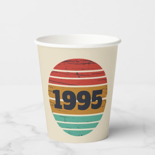 Gepersonaliseerd 30-jarig  verjaardagsfeest papieren bekers (Achterkant)