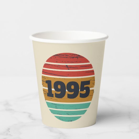 Gepersonaliseerd 30-jarig  verjaardagsfeest papieren bekers (Voorkant)