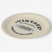 Gepersonaliseerd 30-jarig verjaardagsfeest papieren bordje (Gekanteld)