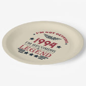 Gepersonaliseerd 30-jarig verjaardagsfeest papieren bordje (Gekanteld)