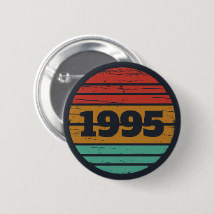 Gepersonaliseerd 30-jarig verjaardagsfeest ronde button 5,7 cm
