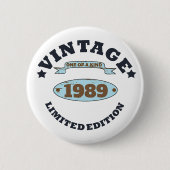Gepersonaliseerd 30-jarig  verjaardagsfeest ronde button 5,7 cm (Voorkant)