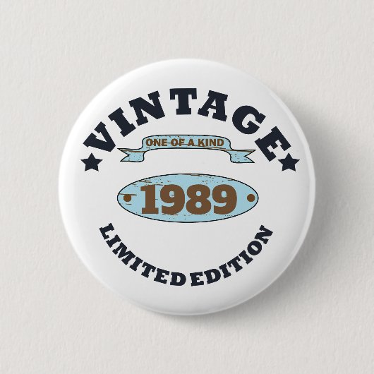 Gepersonaliseerd 30-jarig verjaardagsfeest ronde button 5,7 cm (Voorkant)