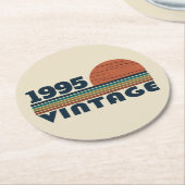 Gepersonaliseerd 30-jarig  verjaardagsfeest ronde kartonnen onderzetter (Gebogen)