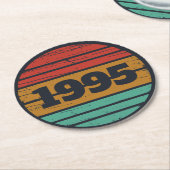 Gepersonaliseerd 30-jarig  verjaardagsfeest ronde kartonnen onderzetter (Gebogen)