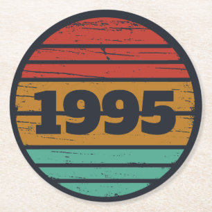 Gepersonaliseerd 30-jarig  verjaardagsfeest ronde kartonnen onderzetter