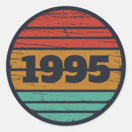 Gepersonaliseerd 30-jarig  verjaardagsfeest ronde sticker