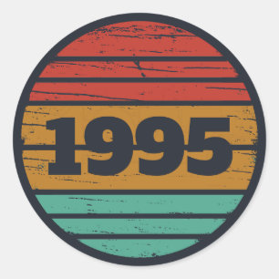 Gepersonaliseerd 30-jarig verjaardagsfeest ronde sticker