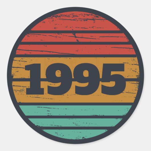 Gepersonaliseerd 30-jarig  verjaardagsfeest ronde sticker (Voorkant)