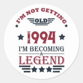 Gepersonaliseerd 30-jarig  verjaardagsfeest ronde sticker