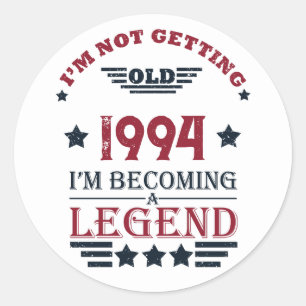 Gepersonaliseerd 30-jarig  verjaardagsfeest ronde sticker