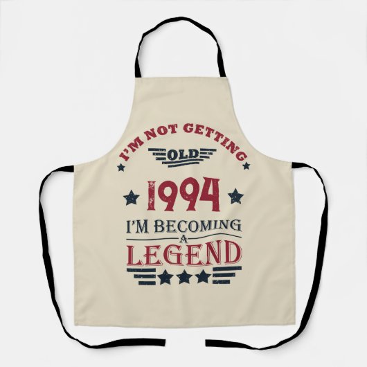 Gepersonaliseerd 30-jarig  verjaardagsfeest schort (Voorkant)