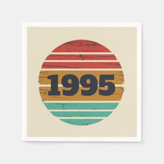 Gepersonaliseerd 30-jarig  verjaardagsfeest servet (Voorkant)