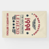 Gepersonaliseerd 30-jarig verjaardagsfeest spandoek (Horizontaal)