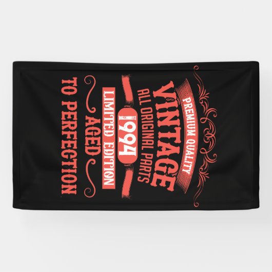 Gepersonaliseerd 30-jarig verjaardagsfeest spandoek (Horizontaal)