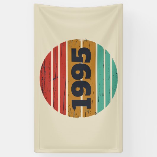 Gepersonaliseerd 30-jarig  verjaardagsfeest spandoek (Verticaal)