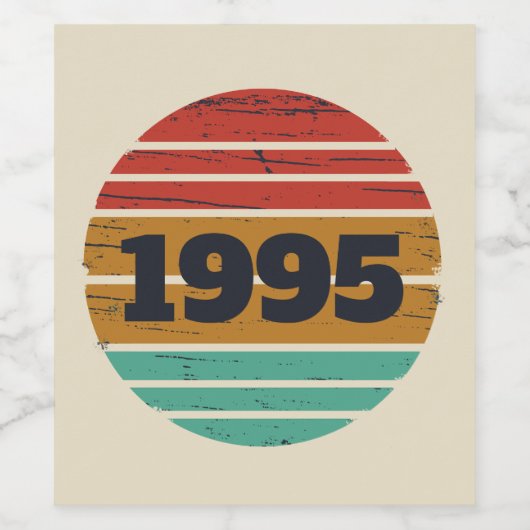 Gepersonaliseerd 30-jarig  verjaardagsfeest wijn etiket (Enkel label)