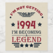 Gepersonaliseerd 30-jarig verjaardagsfeest wijn etiket (Enkel label)