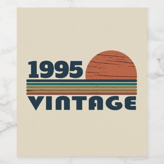 Gepersonaliseerd 30-jarig  verjaardagsfeest wijn etiket (Enkel label)