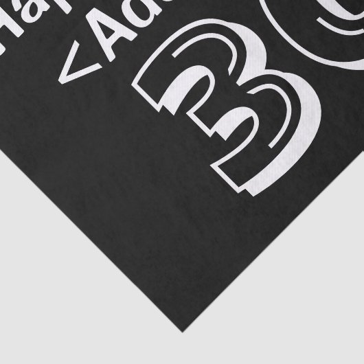 Gepersonaliseerd 30e Engelstalige driedaagse papie Tissuepapier (Detail)