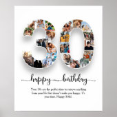 Gepersonaliseerd 30e verjaardag Foto Collage Poste Poster (Voorkant)