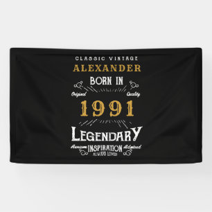 Gepersonaliseerd 30e verjaardag, geboren in 1991   spandoek