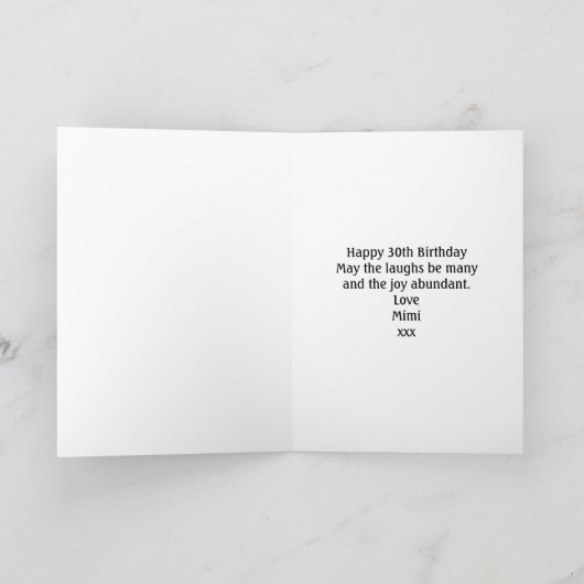 Gepersonaliseerd 30e verjaardag, geboren in 1993   kaart (Binnen)