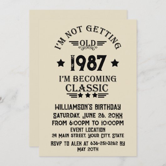 Gepersonaliseerd  30ste verjaardagsfeest kaart (Voorkant / Achterkant)