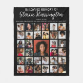 Gepersonaliseerd 33 Fotocollage Memorial Fleece Deken (Voorkant)